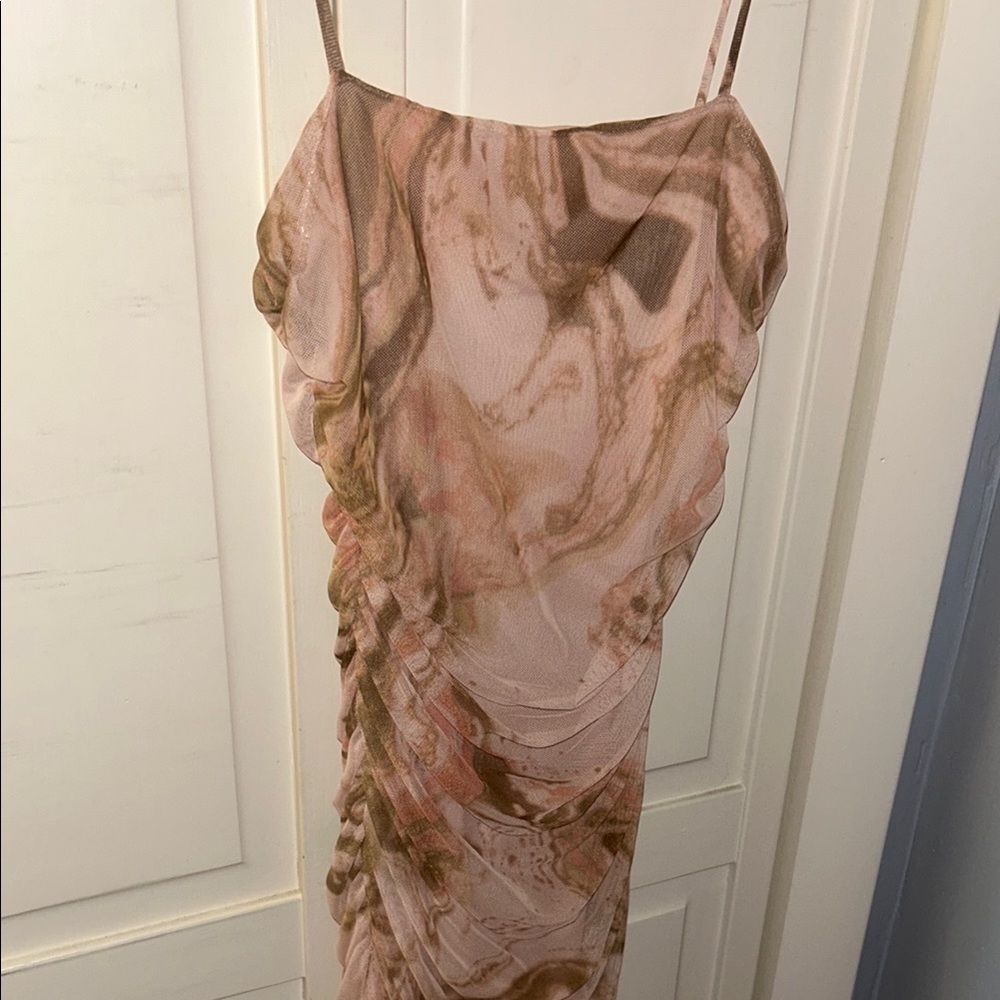 Elegant Marble Print Dress - Picture 1 of 2